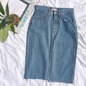 Knee length Denim skirt